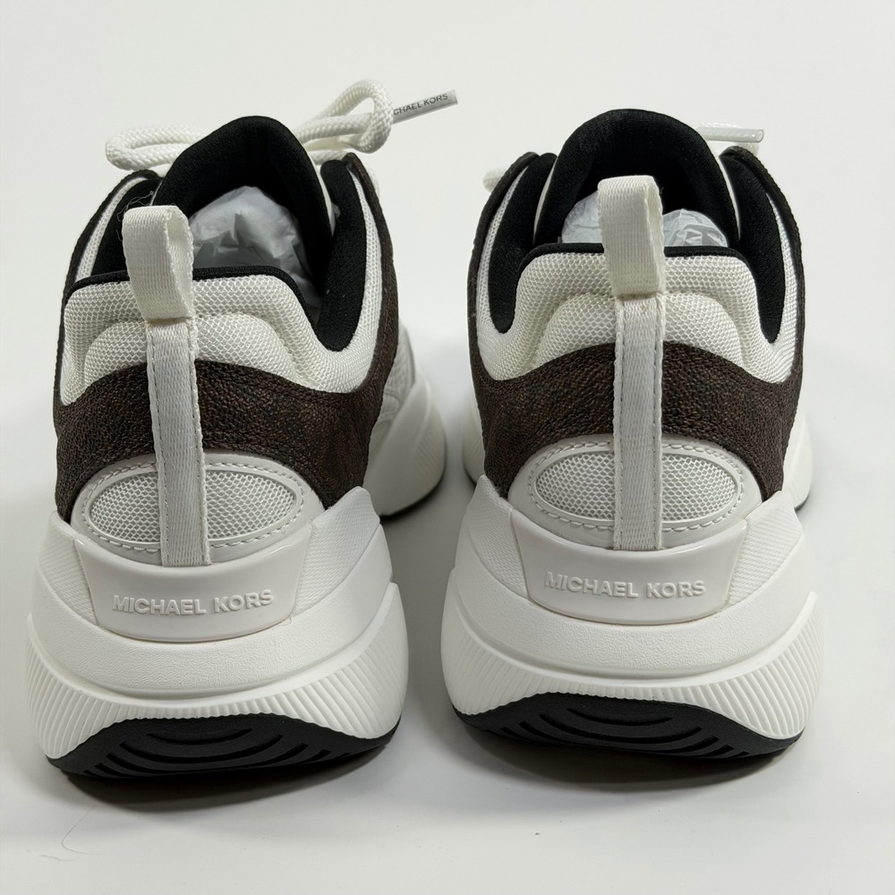 Michael Kors Size-7M Womens Bowie Trainer Diamond Mesh XL Sneakers White - Picture 6 of 10